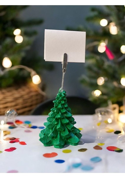 Çam Ağacı Yılbaşı Noel Temalı Fotoğraf Not Tutucu Hediyelik Tutacak