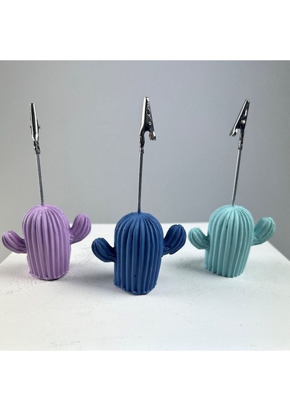 Kaktüs 3'lü Not Tutucu Set (Lila - Gri Mavi - Nane) fiyatları