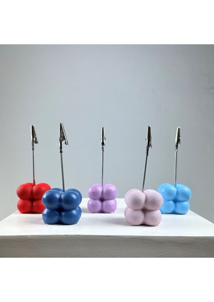 Bubble Not Tutucu 5'li Set ( Kırmızı - Gri Mavi - Lila - Açık Mavi - Pembe)