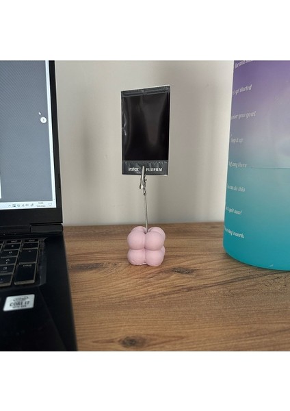 Pembe Bubble Not Tutucu