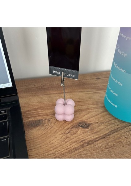Pembe Bubble Not Tutucu
