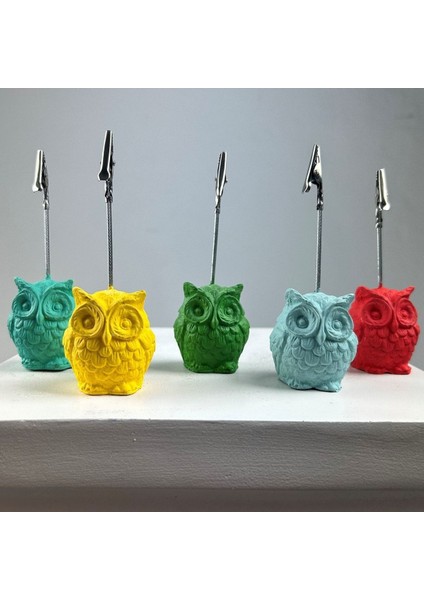 Baykuş Not Tutucu 5'li Set (Mercan - Nane - Sarı - Yeşil - Buz Yeşili) fiyatları