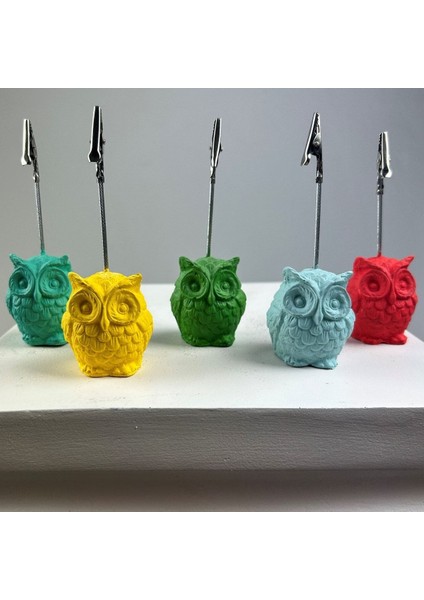 Baykuş Not Tutucu 5'li Set (Mercan - Nane - Sarı - Yeşil - Buz Yeşili) fırsatları