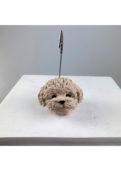 Krem Rengi Köpek Not Tutucu Set