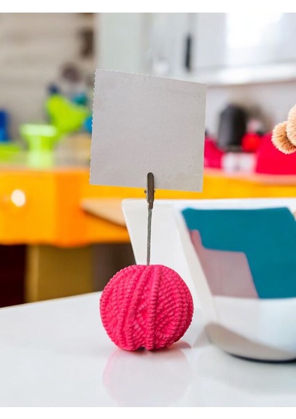 Pembe Fosforlu Yumak Fotoğraf Not Tutacak Hediyelik Ofis Masası