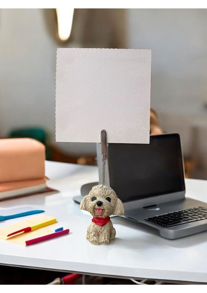 Kırmızı Fularlı Kawaii Sevimli Köpek Fotoğraf Not Tutucu fiyatları