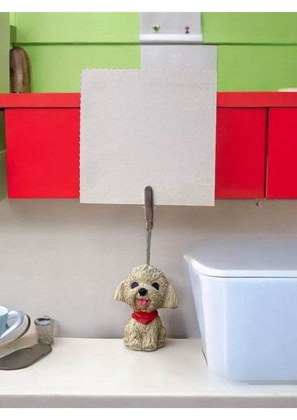 Kırmızı Fularlı Kawaii Sevimli Köpek Fotoğraf Not Tutucu modelleri