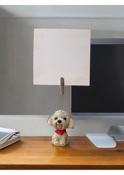 Kırmızı Fularlı Kawaii Sevimli Köpek Fotoğraf Not Tutucu indirimleri