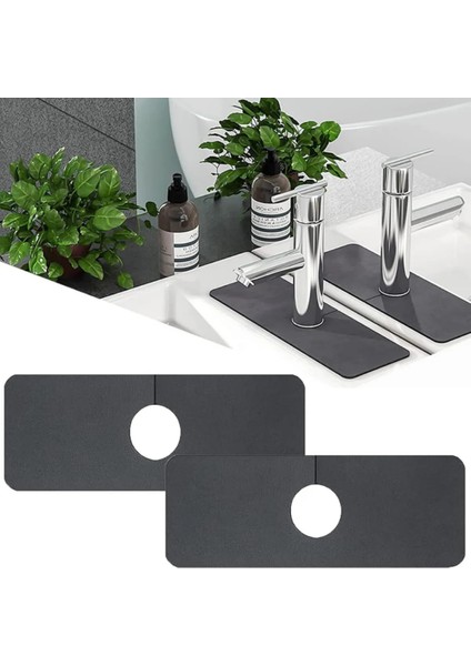Su Emici Sihirli Lavabo Kenar Matı 38X14CM Mutfak Banyo Musluk Kenarı Matı