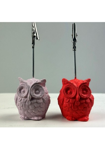 Baykuş Not Tutucu 2'li Set (Pembe - Mercan) modelleri