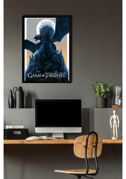 Game Of Thrones Çerçeveli Tablo - Taht Oyunları Dizi Posteri Tablo