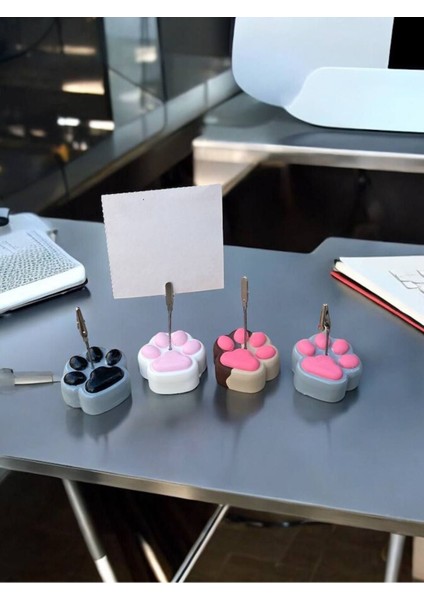 Pembe Sevimli Kedi Patileri Fotoğraf Not Tutacak Seti 4lü Pati Ofis Masası Hediyelik fiyatları