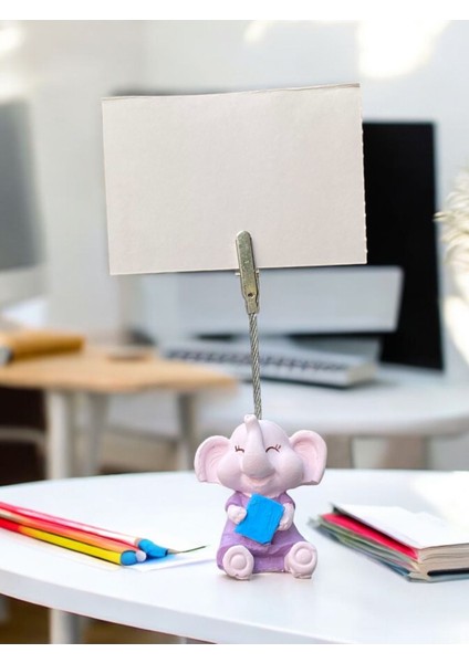 Minik Tatlı Kawaii Kitaplı Yavru Fil Fotoğraf Not Tutacağı Ofis Masası Hediye Tutucu Tutacak fiyatları