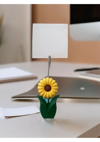 Ayçiçek Not - Fotoğraf Tutucu Hediyelik Ofis Seti