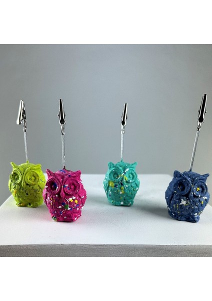 Fuşya Buz Yeşili Gri Mavi Baykuş 4'lü Not Tutucu Set fiyatları