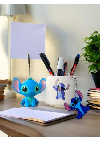 Stitch Sevimli Koala Fotoğraf Not Tutacağı-Kalemlik-Anahtarlık Seti Hediyelik Tutucu fırsatları