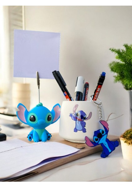 Stitch Sevimli Koala Fotoğraf Not Tutacağı-Kalemlik-Anahtarlık Seti Hediyelik Tutucu indirimleri