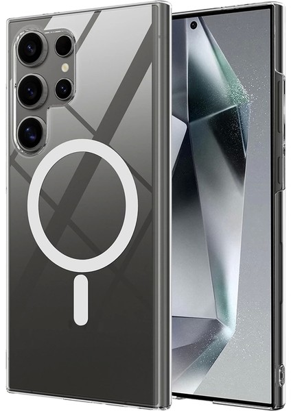 Samsung Galaxy S25 Ultra Sararmayan Kılıf Kamera Korumalı Porto Silikon Magsafe Sert Kapak