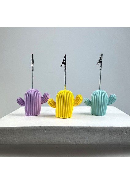 Kaktüs 3'lü Not Tutucu Set (Lila - Sarı - Nane) fiyatları