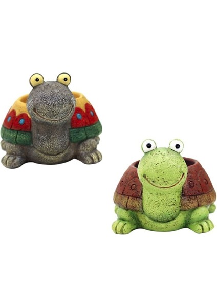 4 Adet Kaplumbağa Saksı Set Sukulent Saksısı Kaktüs Saksısı El Işçiliği modelleri