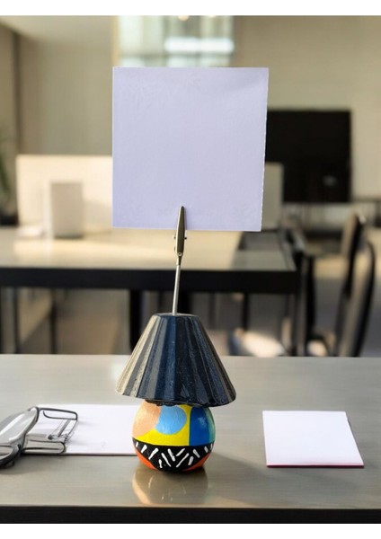 Siyah Abajur Fotoğraf Not Tutacağı Ofis Masası Hediyelik Tutucu indirimleri