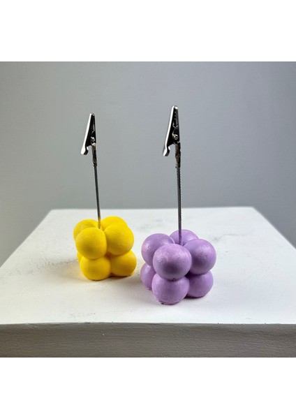 Bubble Not Tutucu 2'li Set ( Sarı - Lila )