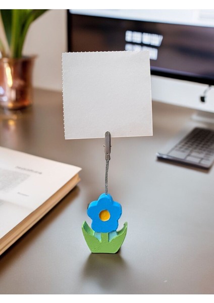 Mavi Papatya Not - Fotoğraf Tutucu Hediye Ofis Seti fiyatları