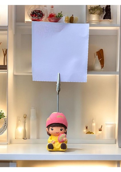 Enginar Temalı Kız Fotoğraf Not Tutacağı Ofis Masası Not Tutcu Hediyelik