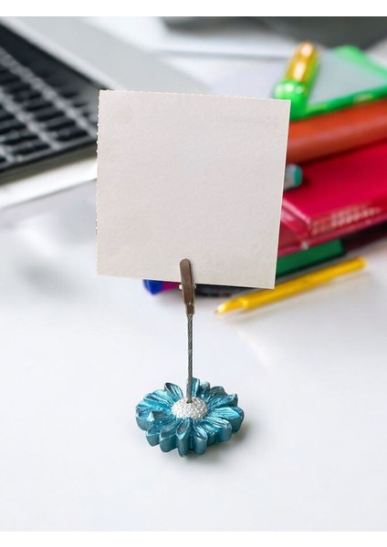 Mavi Simli Papatya Fotoğraf Not Tutucak Hediyelik Ofis Masası fiyatları