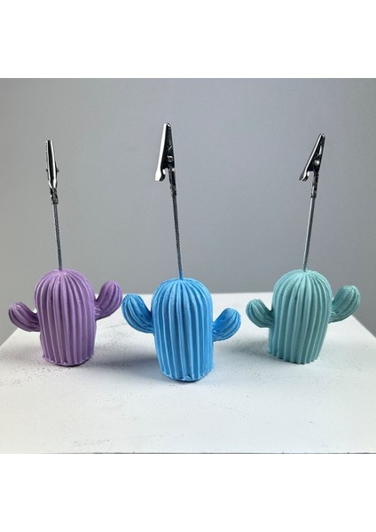 Kaktüs 3'lü Not Tutucu Set (Lila - Açık Mavi - Nane) fiyatları