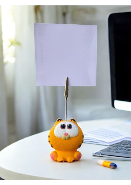 Tembel Sarı Kedi Fotoğraf Not Tutacağı Ofis Masası Hediyelik Tutucu indirimleri