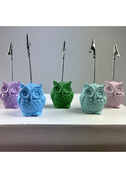 Baykuş Not Tutucu 5'li Set (Açık Mavi - Nane - Pembe - Yeşil - Lila) fiyatları