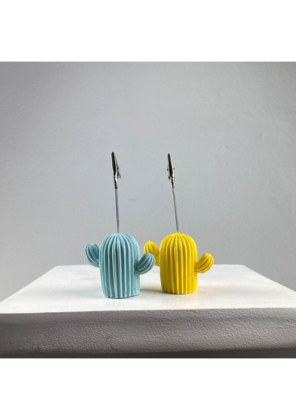 Kaktüs Not Tutucu 2'li Set (Nane - Sarı)