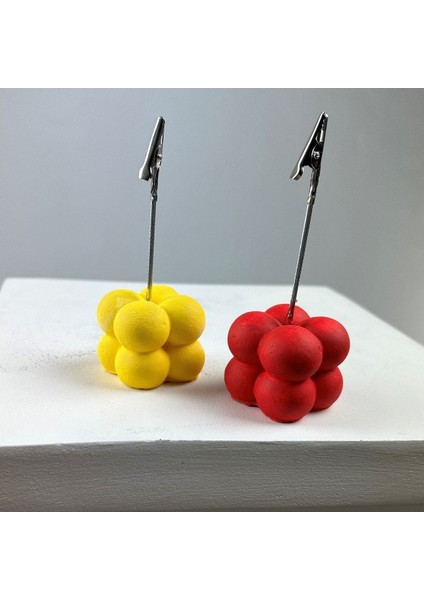 Bubble Not Tutucu 2'li Set ( Sarı - Kırmızı )