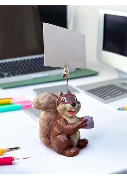 Sevimli Sincap Temalı Fotoğraf Not Tutucu Tutacak Hediyelik Ofis Masası Tutacağı fiyatları