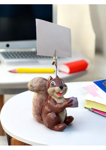 Sevimli Sincap Temalı Fotoğraf Not Tutucu Tutacak Hediyelik Ofis Masası Tutacağı modelleri