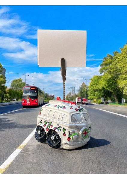 Woswos Otobüs Kiraz Desenli Fotoğraf Not Tutucu Ofis Masası Tutacak Hediyelik fiyatları