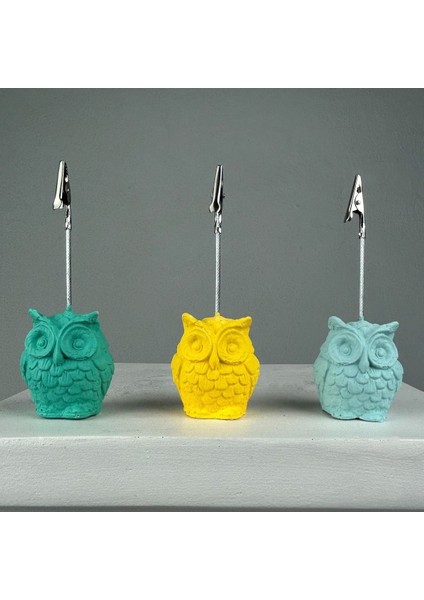 Baykuş Not Tutucu 3'lü Set (Buz Yeşili - Nane - Sarı) fiyatları