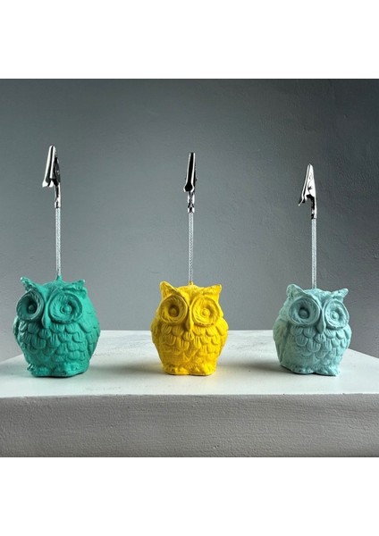 Baykuş Not Tutucu 3'lü Set (Buz Yeşili - Nane - Sarı) fırsatları