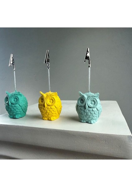 Baykuş Not Tutucu 3'lü Set (Buz Yeşili - Nane - Sarı) indirimleri