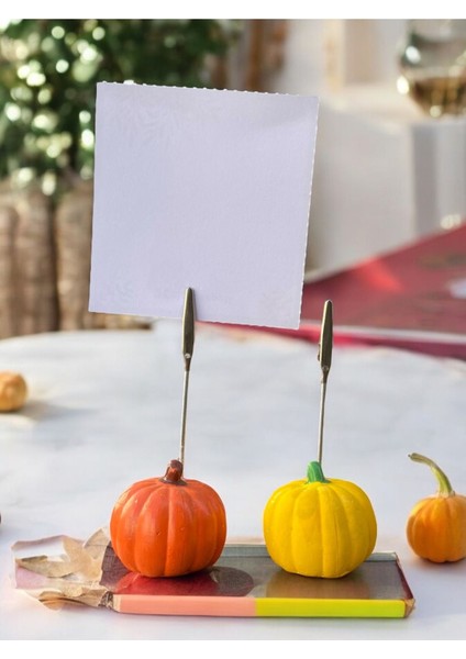 2'li Bal Kabağı Sarı ve Turuncu Fotoğraf Not Tutucu Ofis Masası Hediyelik fiyatları