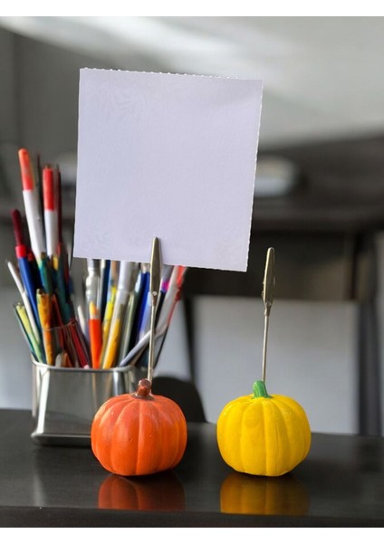 2'li Bal Kabağı Sarı ve Turuncu Fotoğraf Not Tutucu Ofis Masası Hediyelik indirimleri