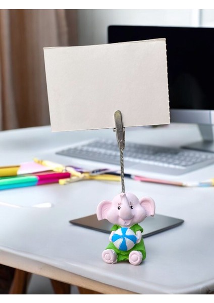 Minik Tatlı Kawaii Deniz Toplu Yavru Fil Fotoğraf Not Tutacağı Ofis Masası Hediye Tutucu Tutacak