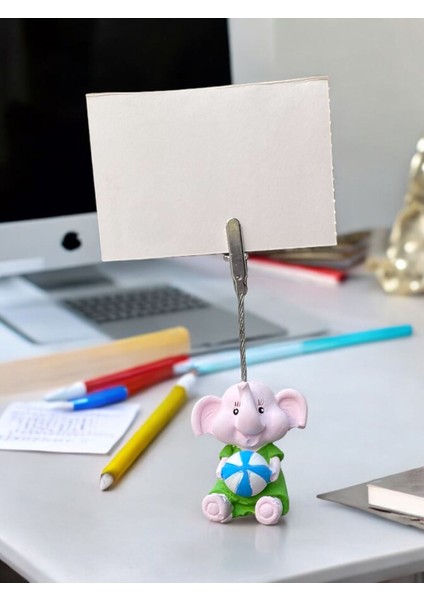 Minik Tatlı Kawaii Deniz Toplu Yavru Fil Fotoğraf Not Tutacağı Ofis Masası Hediye Tutucu Tutacak