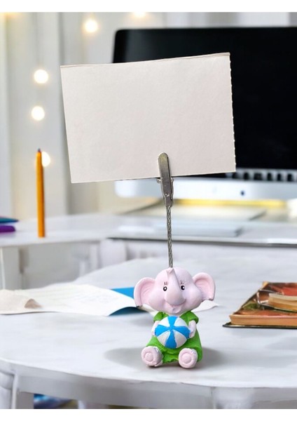 Minik Tatlı Kawaii Deniz Toplu Yavru Fil Fotoğraf Not Tutacağı Ofis Masası Hediye Tutucu Tutacak