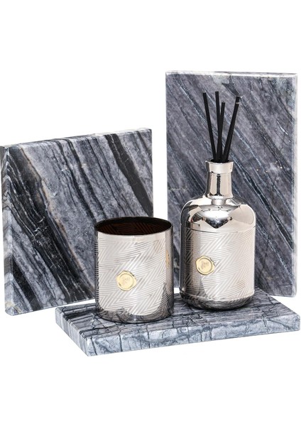 Dekoratif Sunumluk Antrasit Doğal Mermer Taş - 12 x 23 cm fiyatları