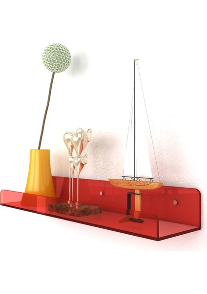 Transparan Bordo Duvar Raf (40 cm x 10 cm )