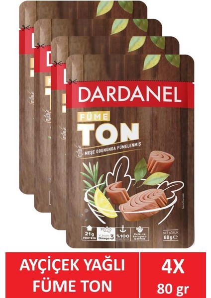 Ayçiçek Yağlı Füme Ton 4 x 80 gr