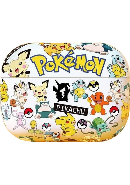 Airpods Pro2 Için Son Moda Serin Pikachu Apple Bluetooth Kulaklık Kılıfı Karikatür Buzlu Koruyucu Kılıf (Yurt Dışından)