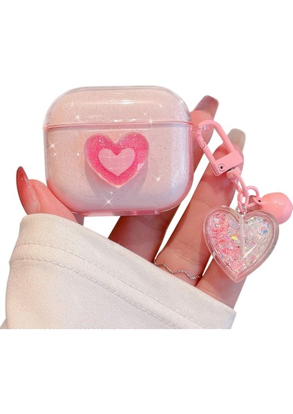 Apple Kulaklıklar Için Glitter Kristal Aşk Bluetooth Kulaklık Kılıfı Airpods Düşmeye Dayanıklı Airpods 3 Nesil Için Uygundur (Yurt Dışından)